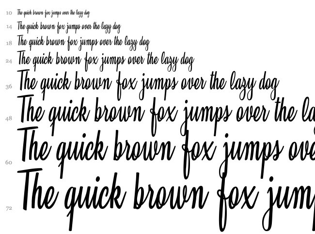 Clarice font waterfall